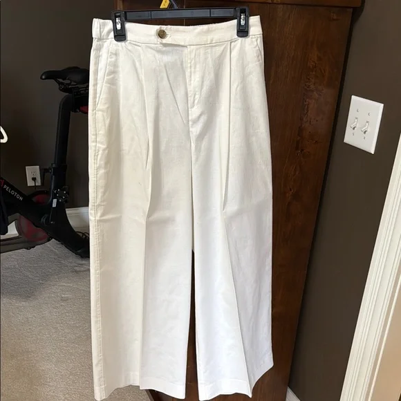 Banana Republic White Wide Leg Pants - Picture 1 of 4